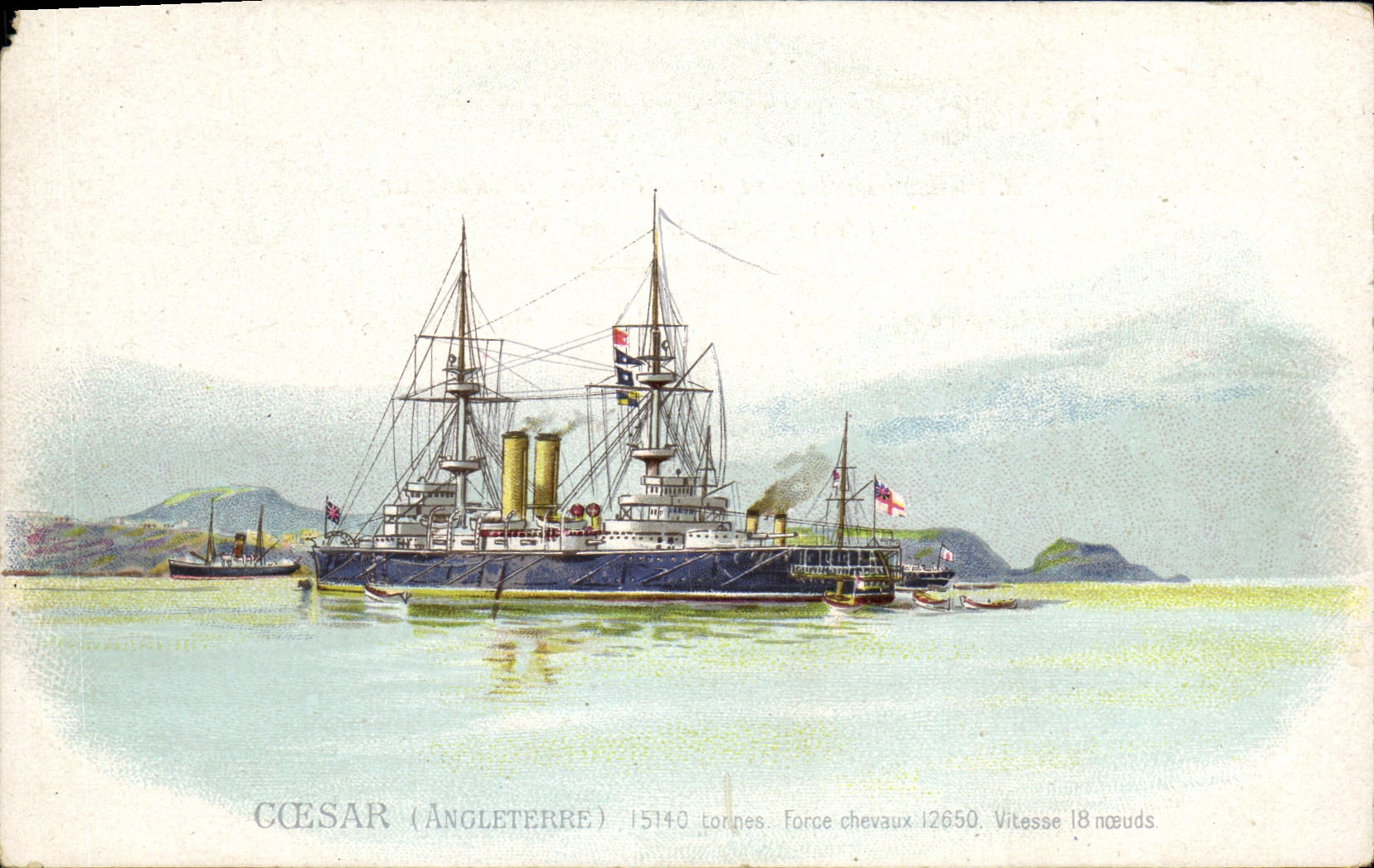 CPA Bateau Guerre Coesar 