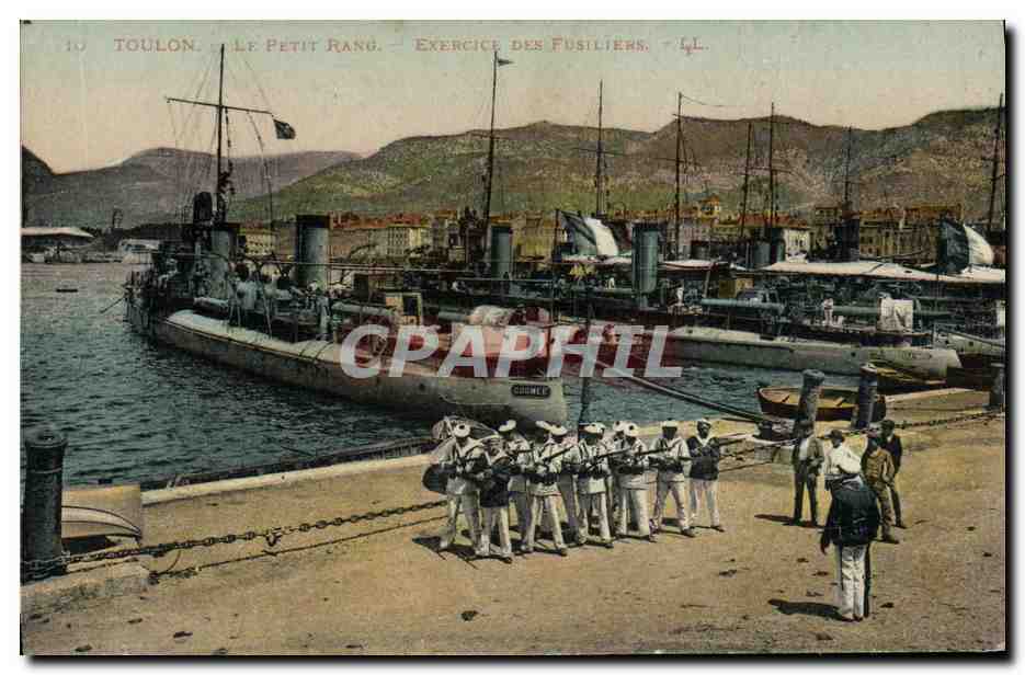 Toulon. Le Petit Rang. Exercice des Fusiliers — L.L.