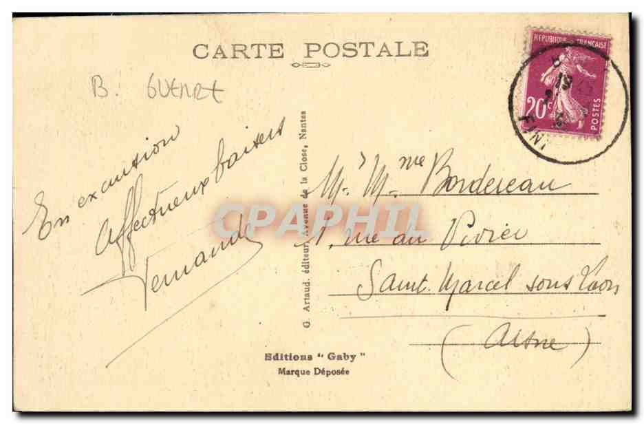 CPA Bateau Guerre Brest Le Croiseur Colbert en Rade — Verso