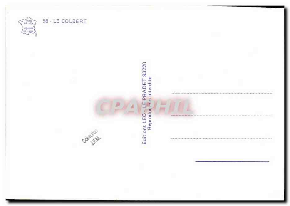 Le Colbert — navire de guerre français — Éditions J.F.M. — Verso