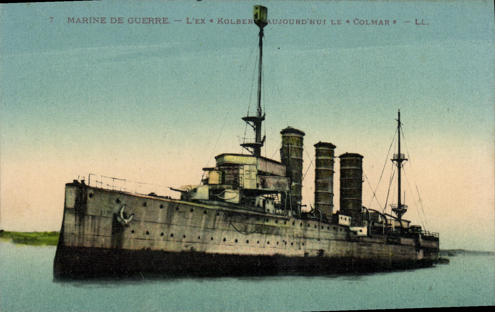 CPA Bateau Guerre Marine De Guerre l ex Kolber aujourdhui Le Colmar