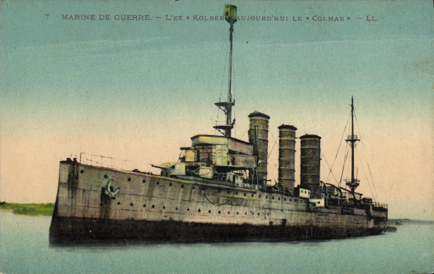 CPA Bateau Guerre Marine De Guerre l ex Kolber aujourdhui Le Colmar