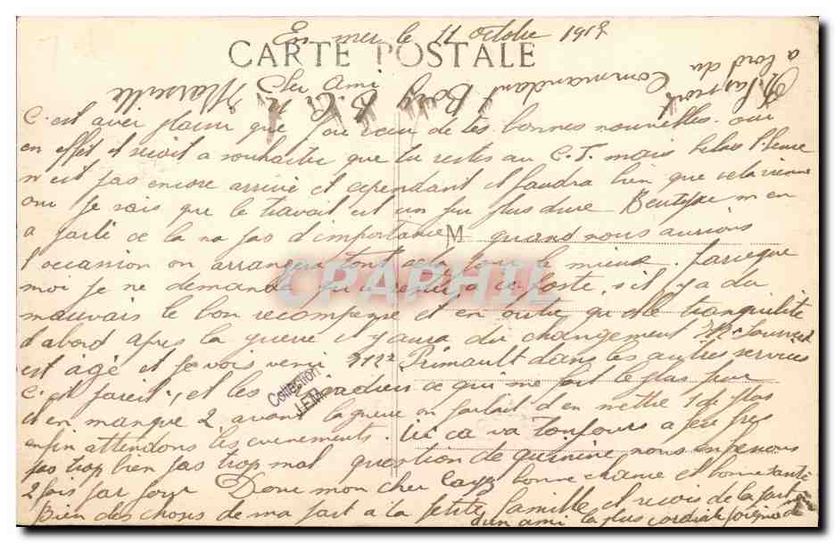 Commandant Bory — Torpilleur de 1er rang en éclaireur par grosse mer — Mazand — Verso