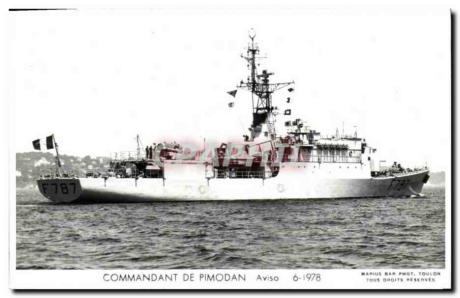 CPA Bateau Guerre Aviso Commandant De Pimodan 1978