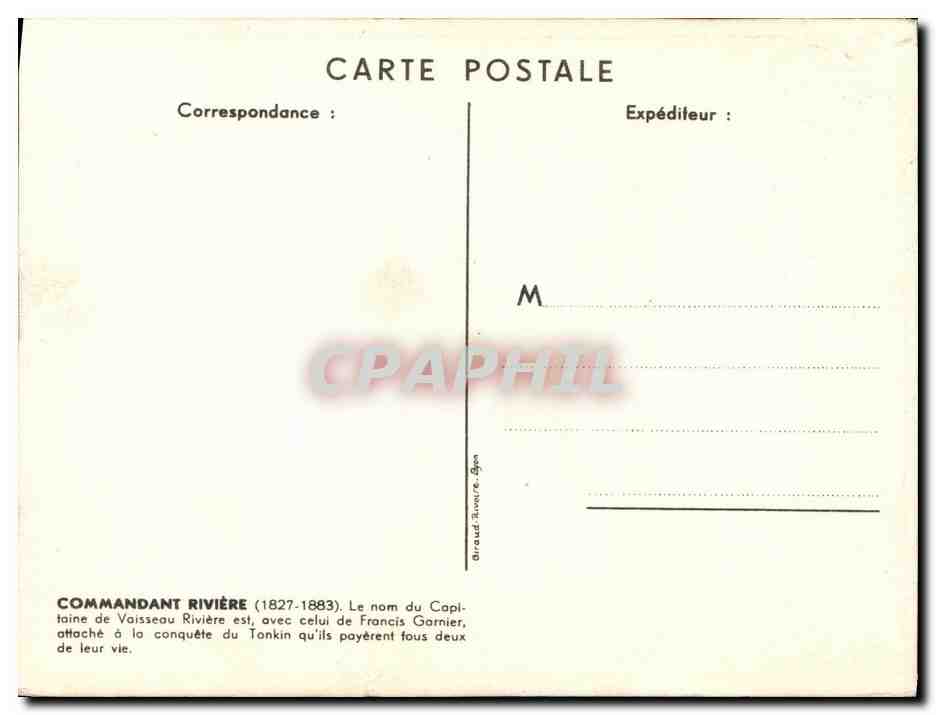 Commandant Rivière — Aviso dragueur de 600 tonnes — Paul Igart 1942 — Verso
