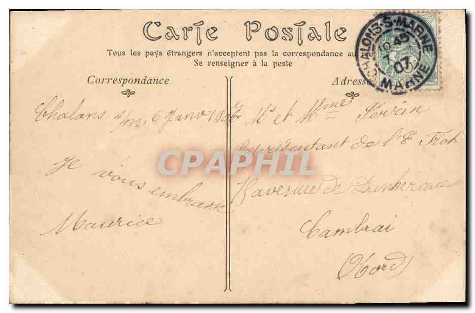 Marine Militaire — « Le Condé », Croiseur-Cuirassé — ND Phot, n° 217 — Verso
