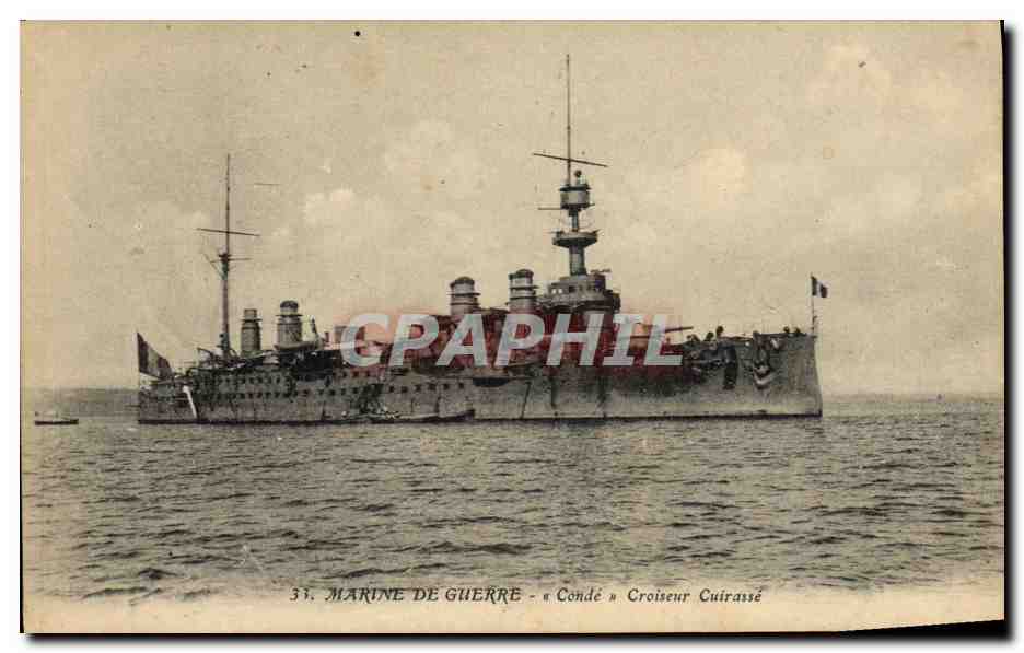 CPA Bateau Guerre Marine De Guerre Le Conde Croiseur Cuirasse 
