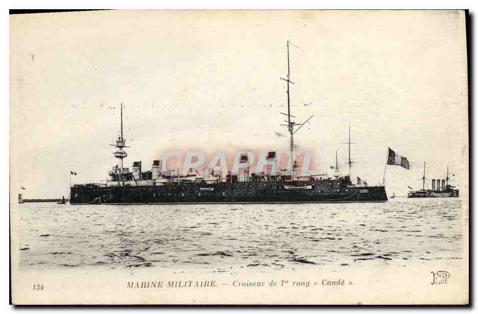 CPA Bateau Guerre Marine Militaire Croiseur de 1er Rang
