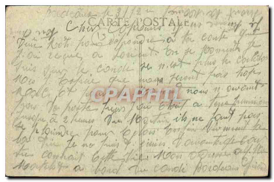 CPA Bateau Guerre Conde Croiseur Cuirasse Francais de 1er Rang Au Mouillage Pres a Prendre la Mer pour le combat — Verso