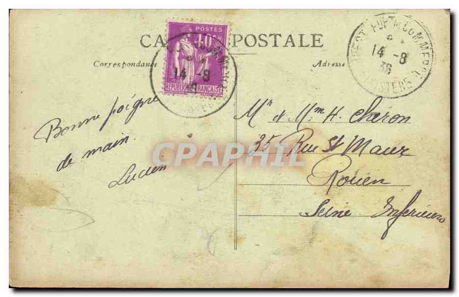 CPA Bateau Guerre Marine Francaise Le Cuirasse Condorcet — Verso