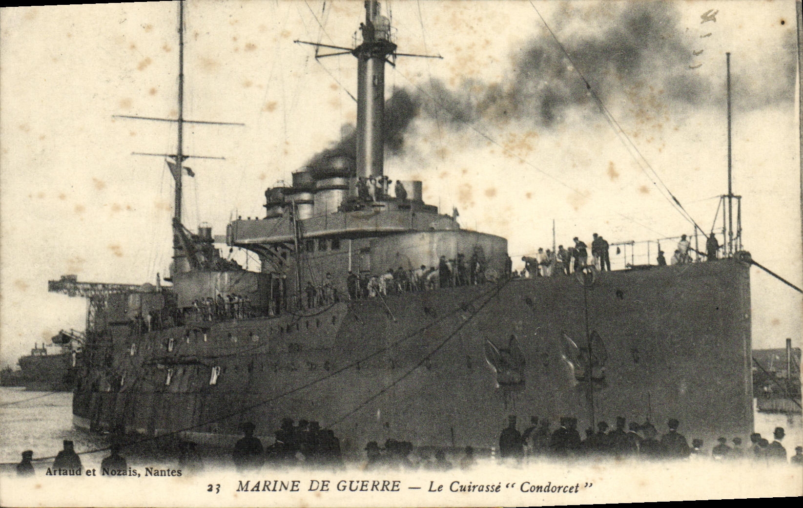 CPA Bateau Guerre Marine De Guerre Le Cuirasse Condorcet