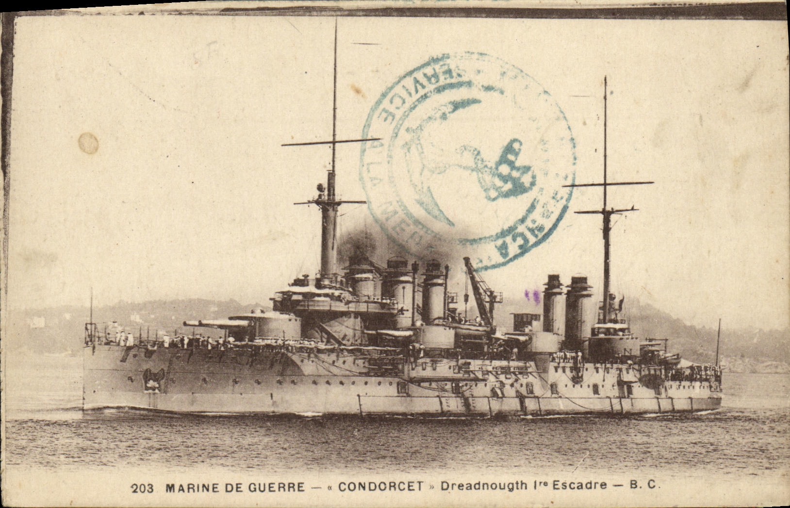 Croiseur de guerre « Condorcet » — 1re Escadre — B.C.