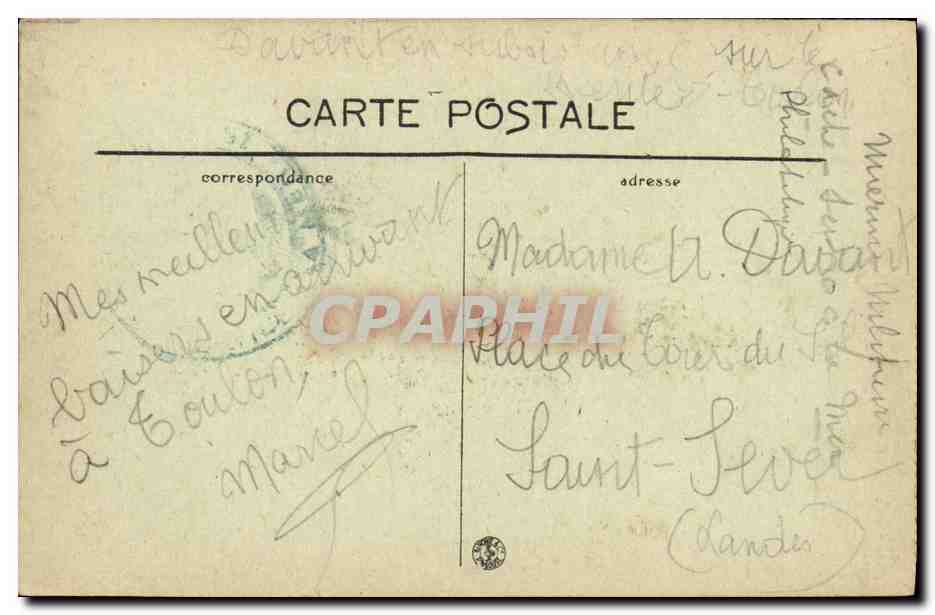 Croiseur de guerre « Condorcet » — 1re Escadre — B.C. — Reverso