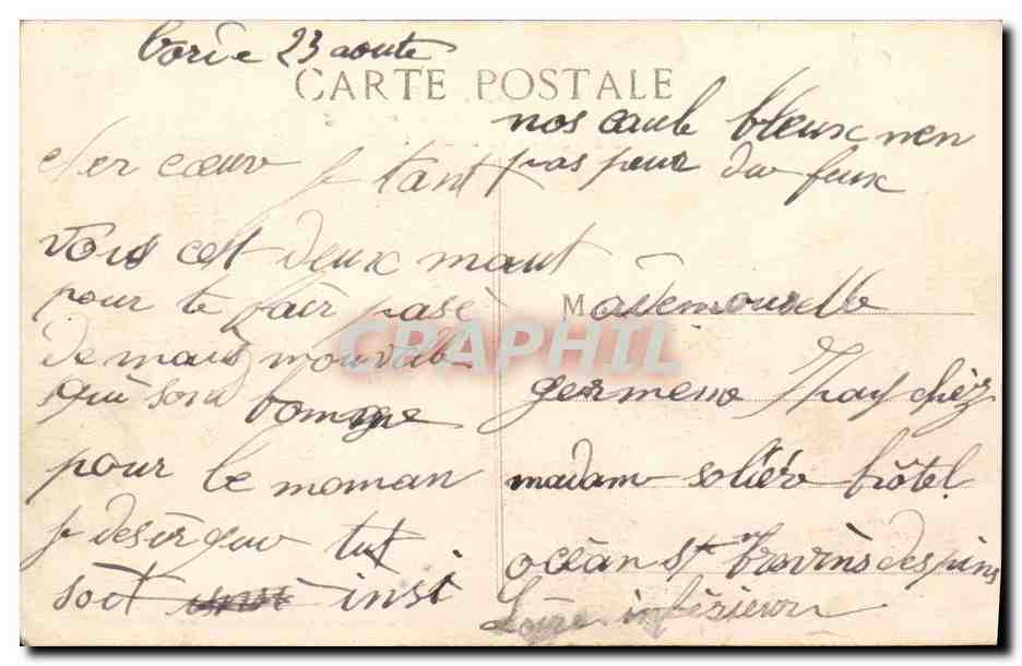 CPA Bateau Guerre Condorcet Dreadnought Francais de 1er Rang en action de combat — Verso