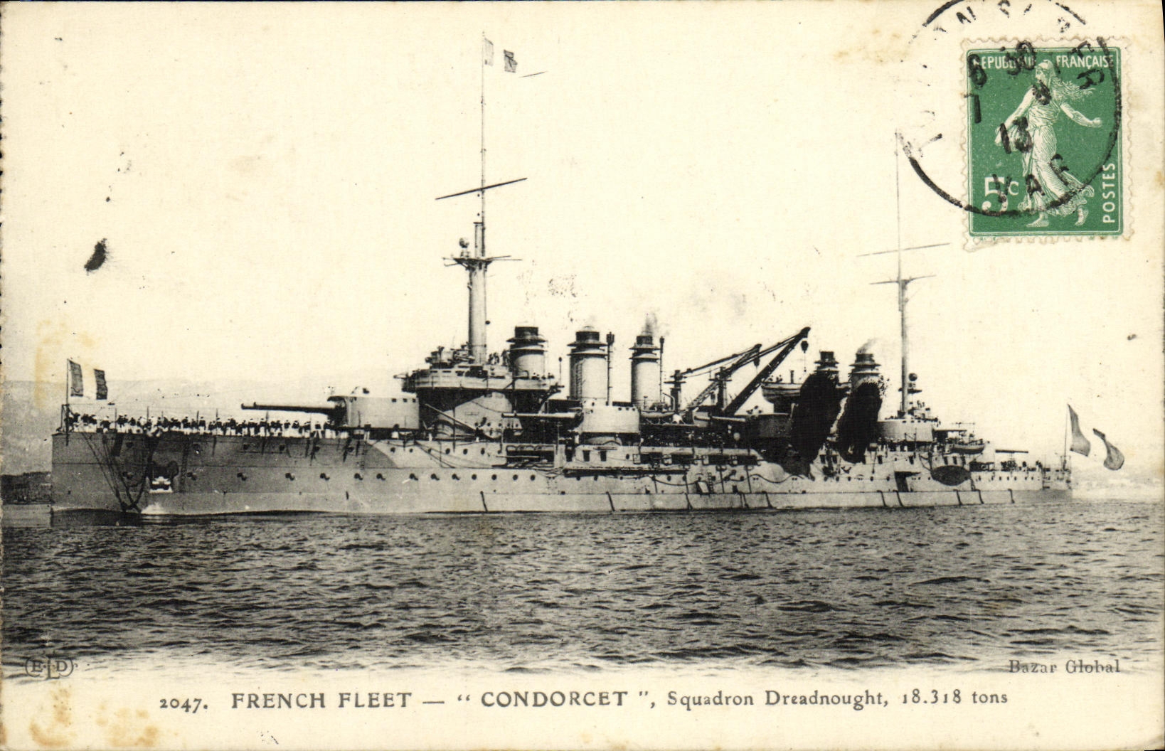 French Fleet — "Condorcet" — Squadron Dreadnought, 18.318 tons — Bazar Global