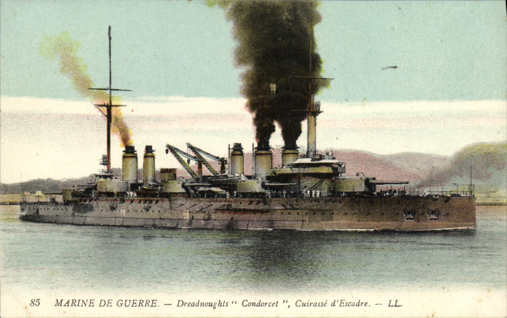 CPA Bateau Guerre Marine De Guerre Condorcet Dreadnought Cuirasse d escadre