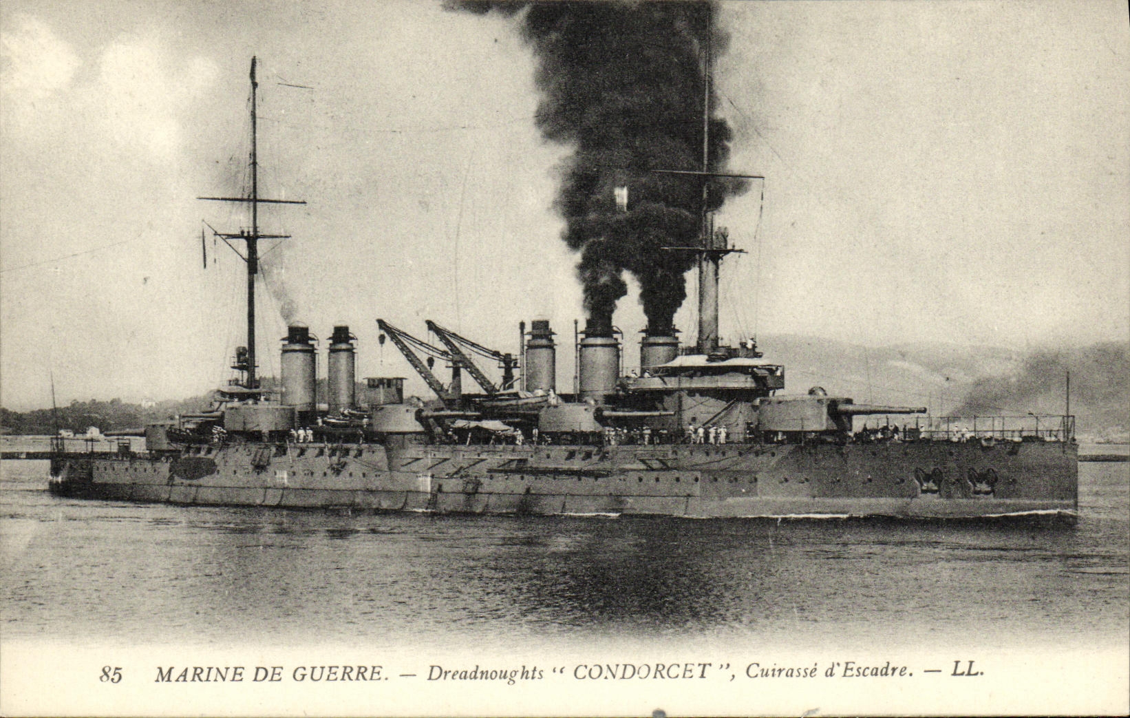 CPA Bateau Guerre Marine De Guerre Dreadnoughts Condorcet Cuirasse d Escadre