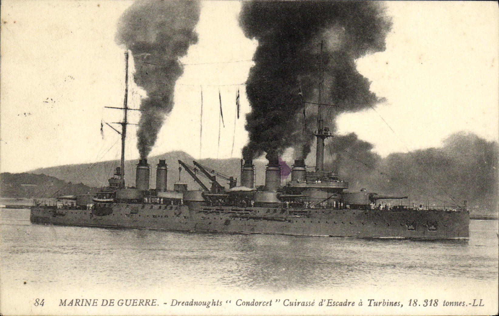 Dreadnought "Condor cet" — Cuirassé d'Escadre à Turbines, 18.318 tonnes — Marine de Guerre