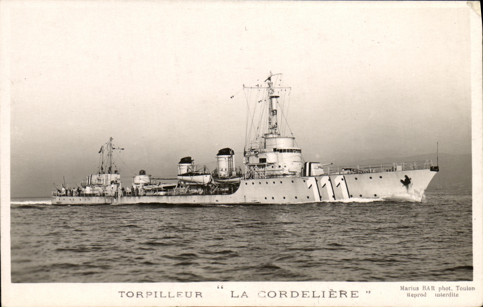 CPM Bateau Guerre Torpilleur La Cordeliere