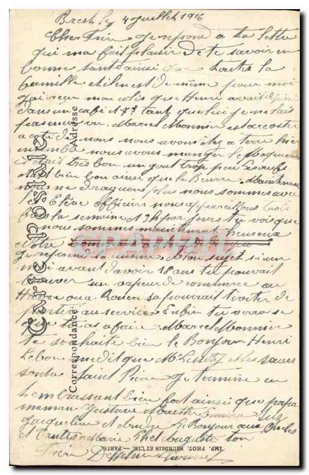 CPA Bateau Guerre La Marine Francaise Le Courbet — Verso