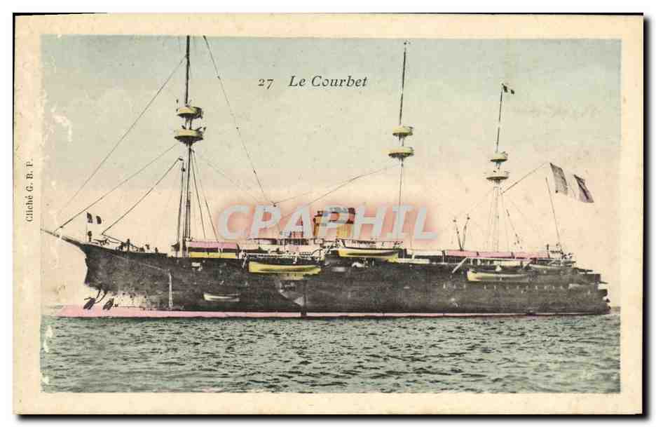 CPA Bateau Guerre Le Courbet
