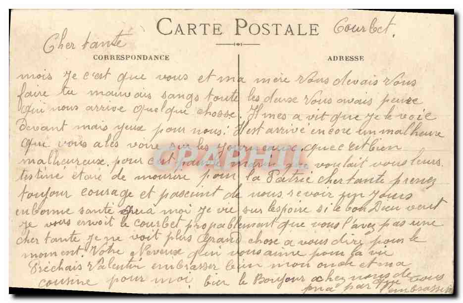 CPA Bateau Guerre Courbet Cuirasse Francais de 1er rang — Verso