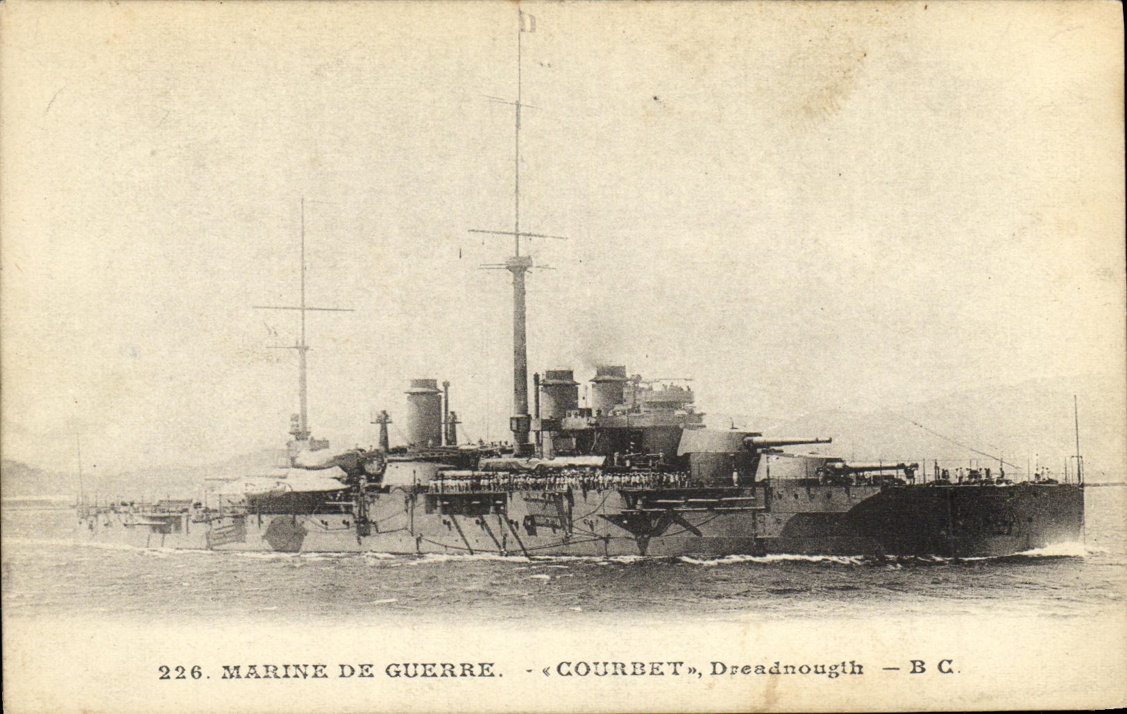 CPA Bateau Guerre Marine De Guerre Courbet Dreadnougth