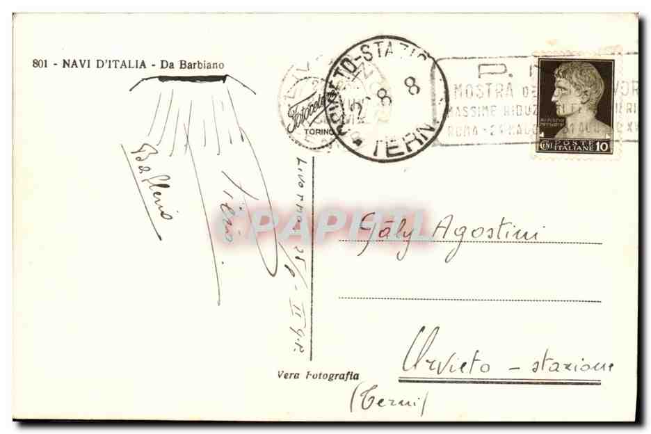 CPA Bateau Guerre Navi d italia Da Barbiano — Verso