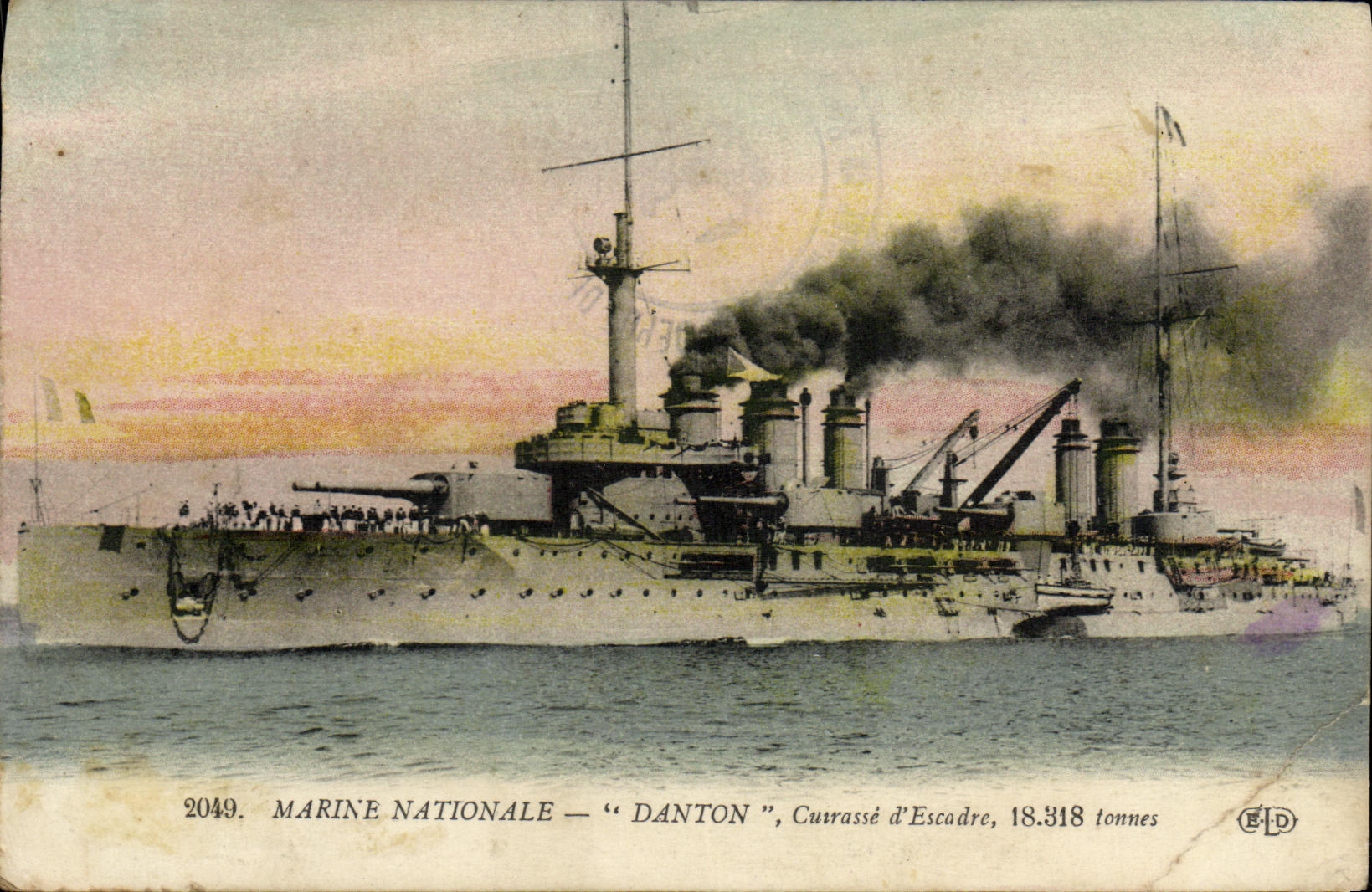 CPA Bateau Guerre Marine De Guerre Le Danton Cuirasse d escare