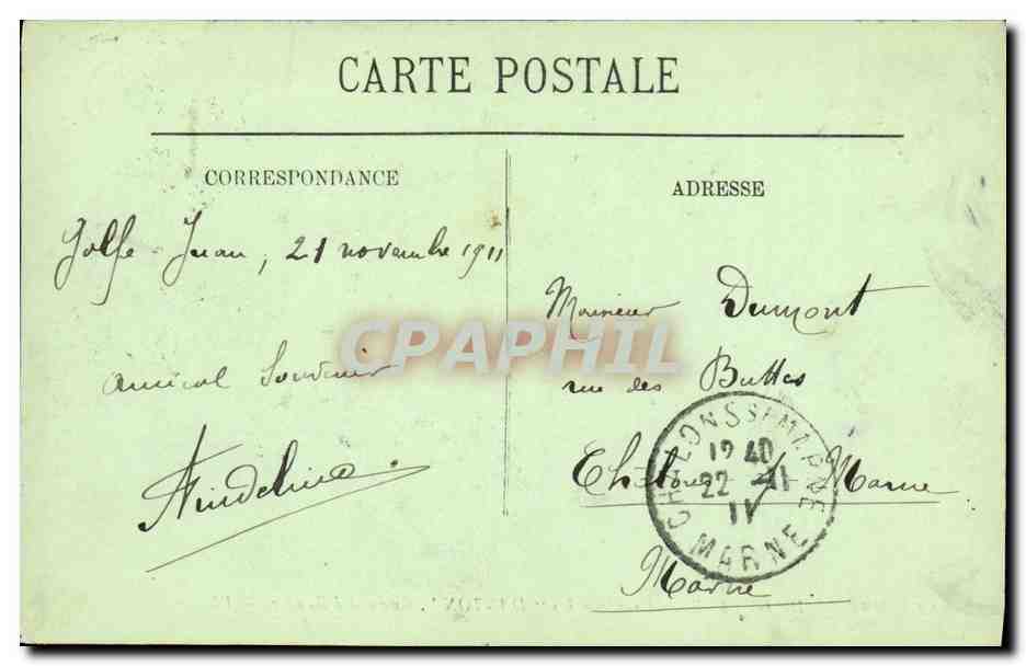 CPA Bateau Guerre Marina De Guerre Le Danton Dreadnoughts Cuirasse d escadre — Verso