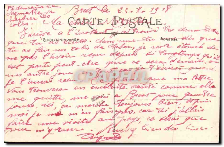 CPA Bateau Guerre Marine de Guerre Le Dreadnought — Verso