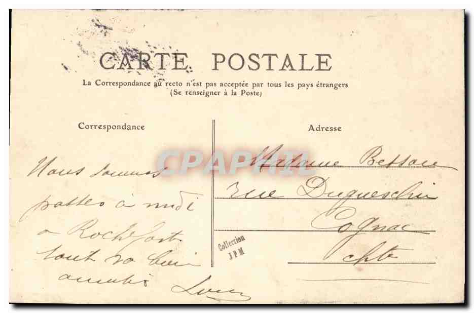 ROCHEFORT-sur-MER — Arsenal — "Le Davoust" Croiseur en réserve — Verso