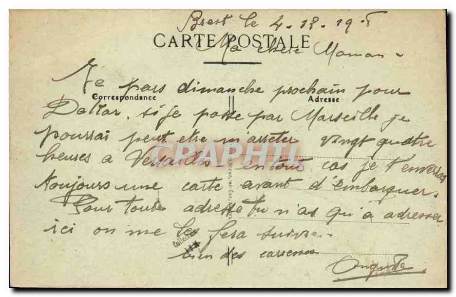 Marine de guerre — Le cuirassé "Démocratie" — série 7 — Verso
