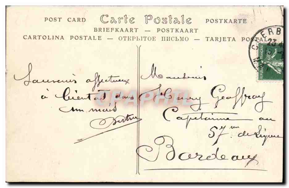 CPA Bateau Guerre Marine Militaire Le Cuirasse Democratie — Verso
