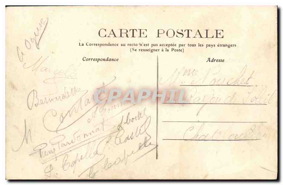 CPA Bateau Guerre Le Cuirasse Democratie — Verso