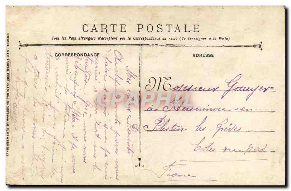 CPA Bateau Guerre D Entrecasteaux Croiseur a Batterie — Verso