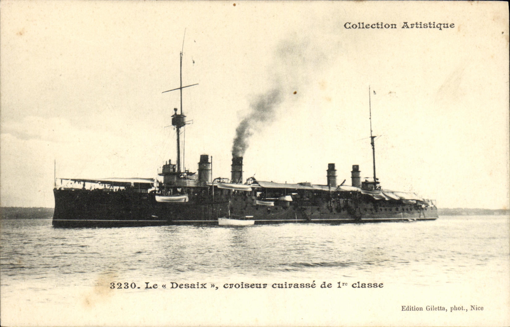 Le « Desaix », croiseur cuirassé de 1re classe — Collection Artistique — Édition Gilelta, phot., Nice