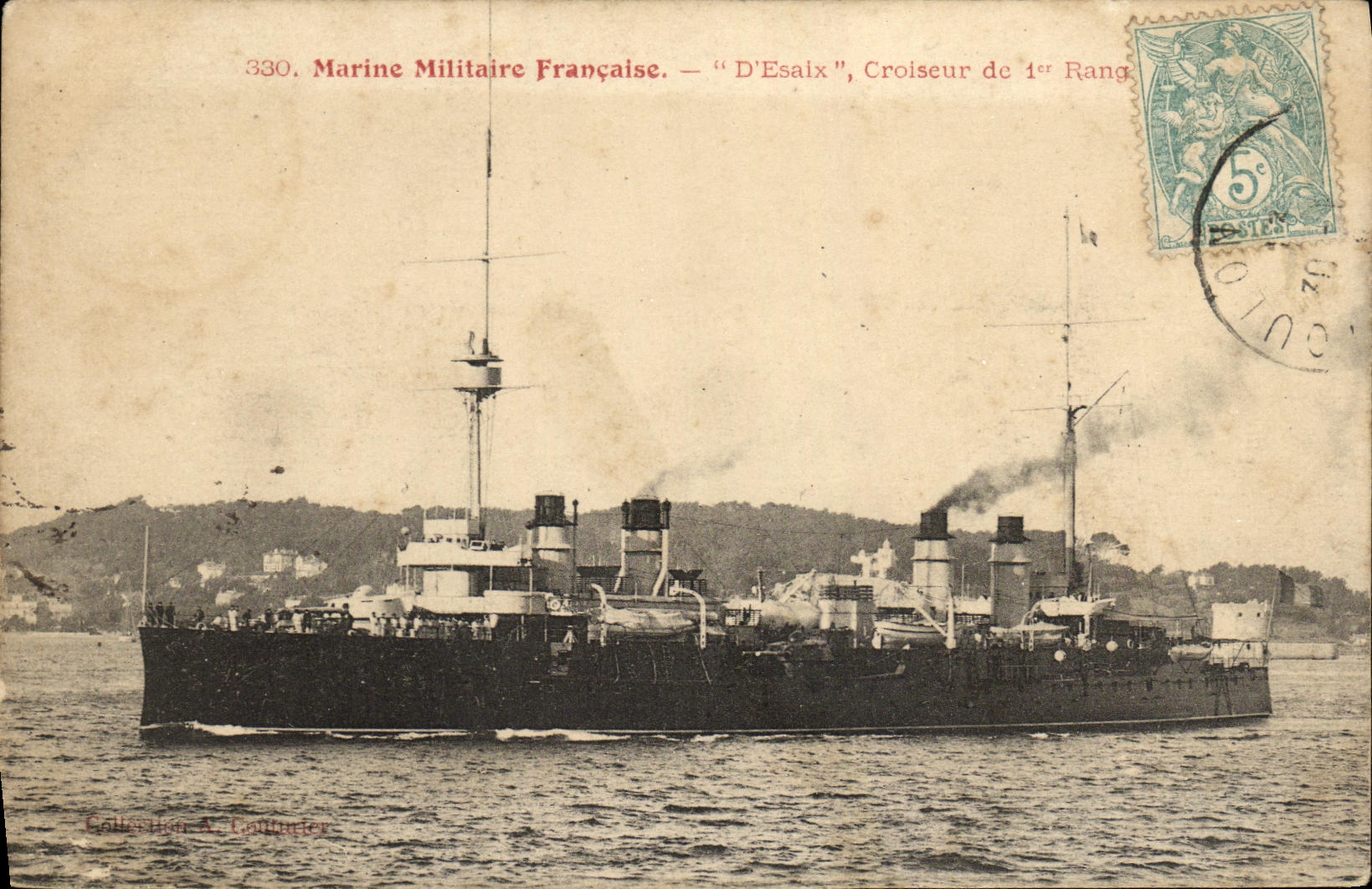 CPA Bateau Guerre Le Desaix Croiseur Cuirasse de 1ere classe