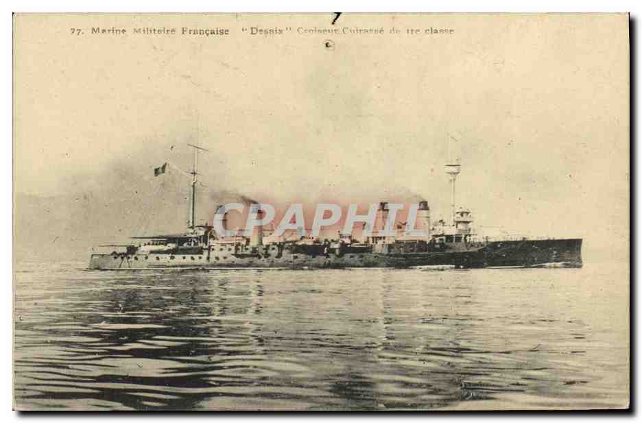 CPA Bateau Guerre Marine Militaire Francaise Le Desaix Croiseur Cuirasse de