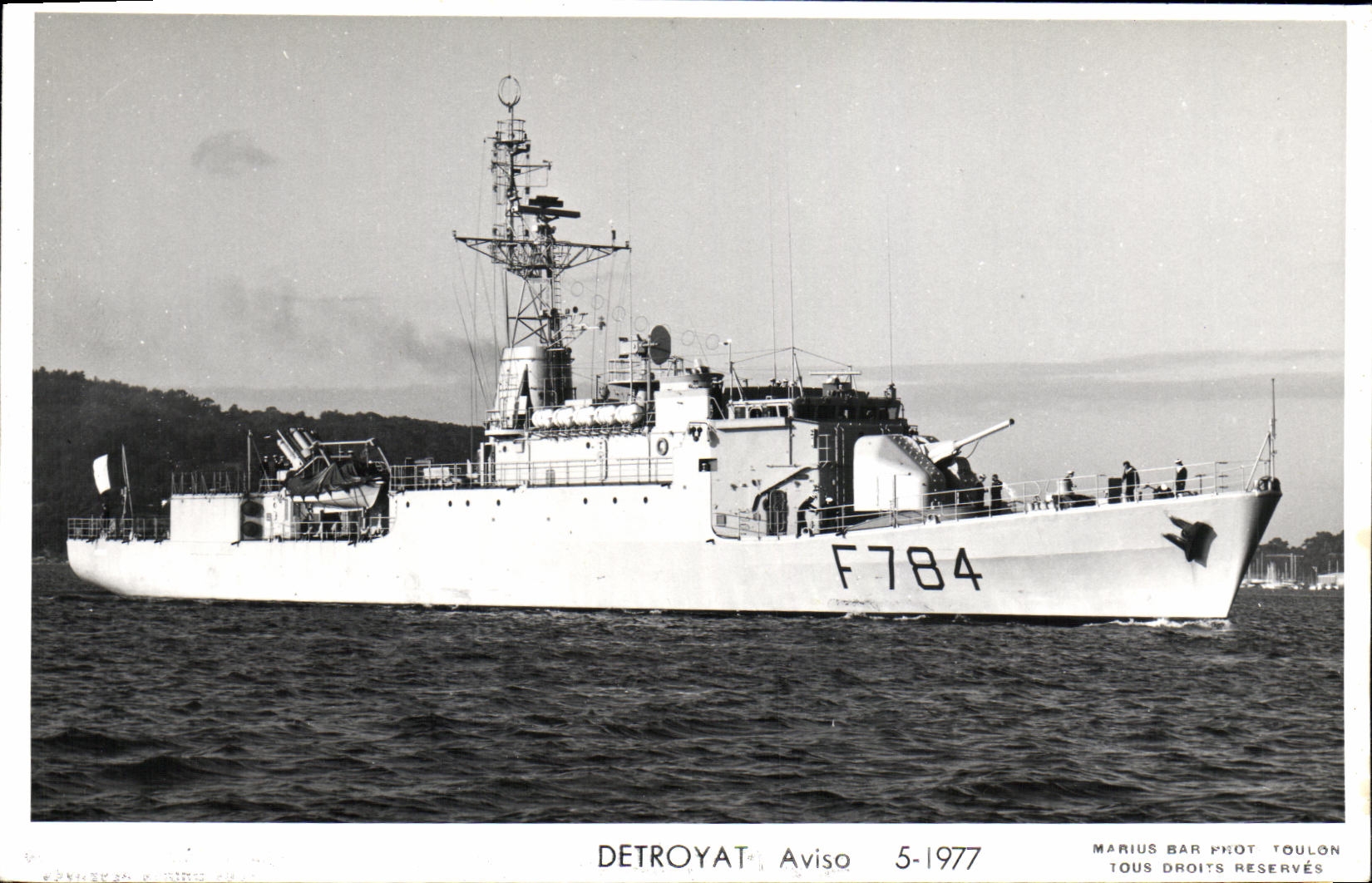 CPM Bateau Guerre Detroyat Aviso 1977