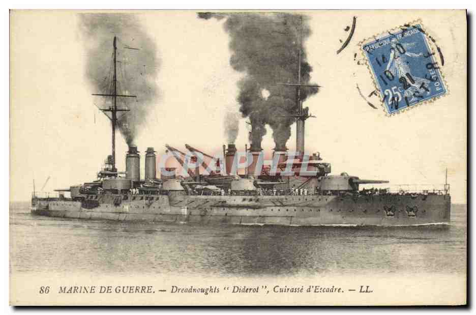 CPA Bateau Guerre Marine De Guerre Dreadnoughts Diderot Cuirasse d escadre