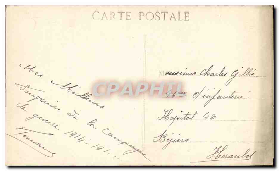 Cuirassé Diderot — Guerre Navale 1914-1915 — B. Grimaud et Cie, Rue Mazenod, Marseille — Verso