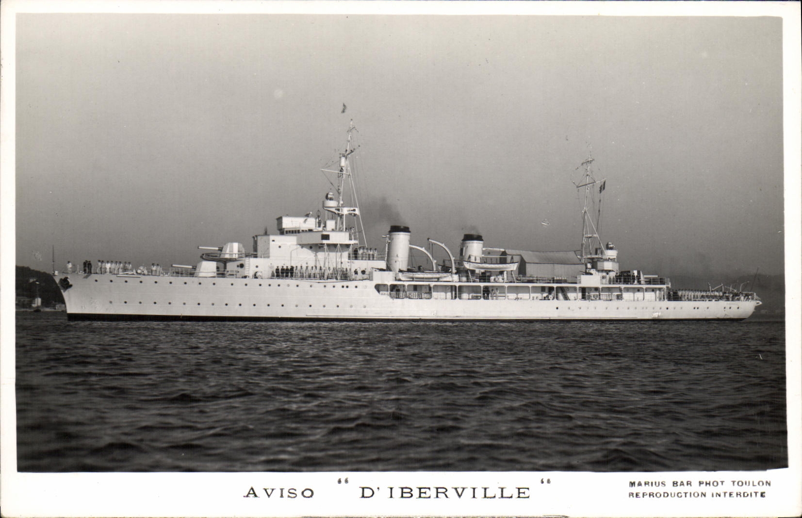 CPM Bateau Guerre Aviso d Iberville