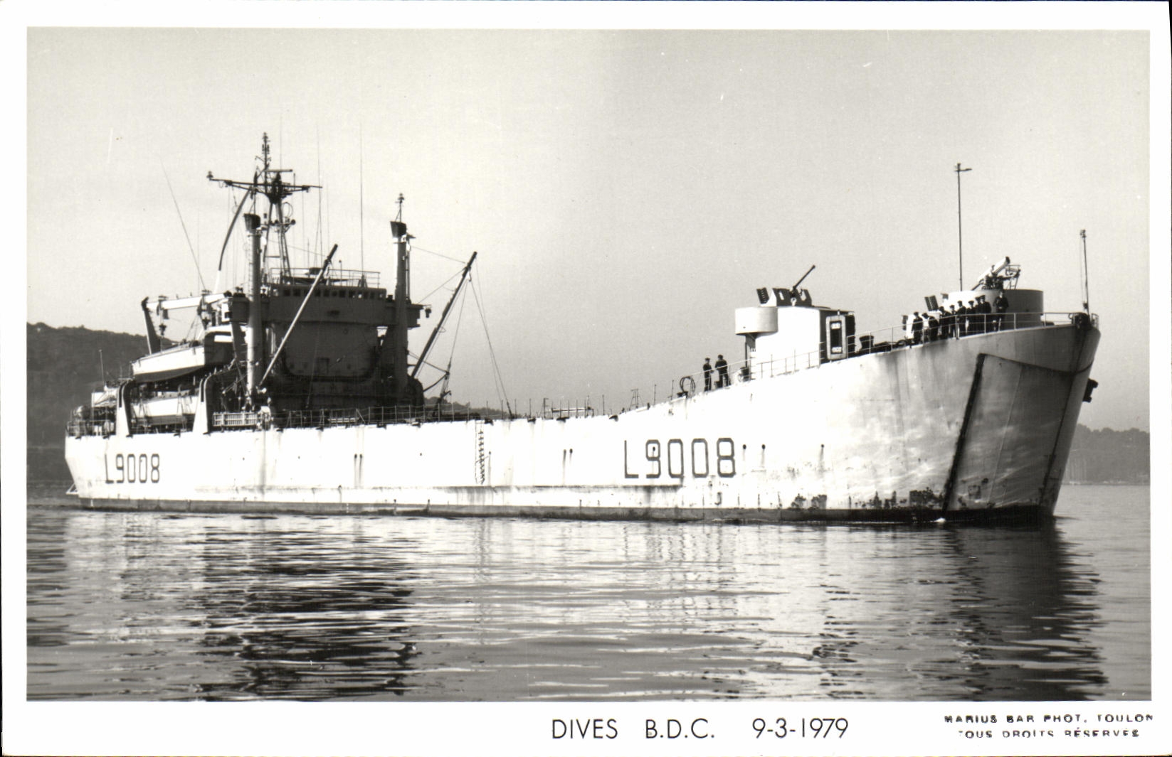 CPM Bateau Guerre Dives 1979