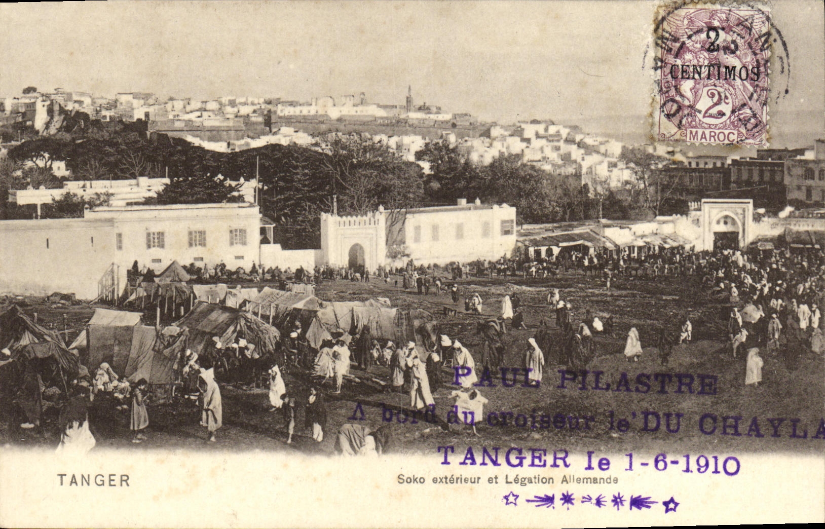 Tanger — Marché à l'extérieur de la Légation Allemande — Paul Filastre