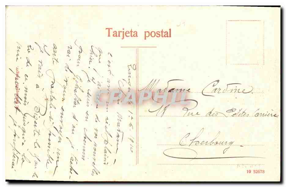 Tanger — Marché à l'extérieur de la Légation Allemande — Paul Filastre — Verso