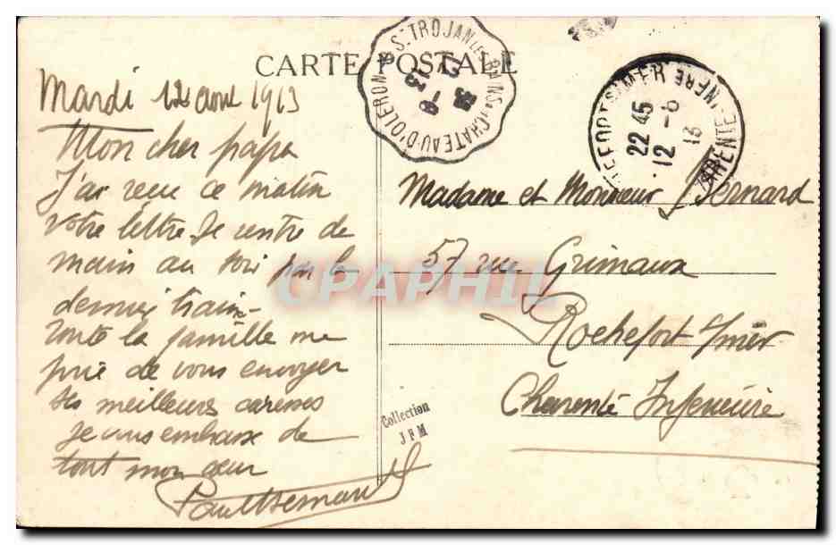 Rochefort-sur-Mer — De "Du Chayla" — onbekende uitgever, n° 8 — Achterkant