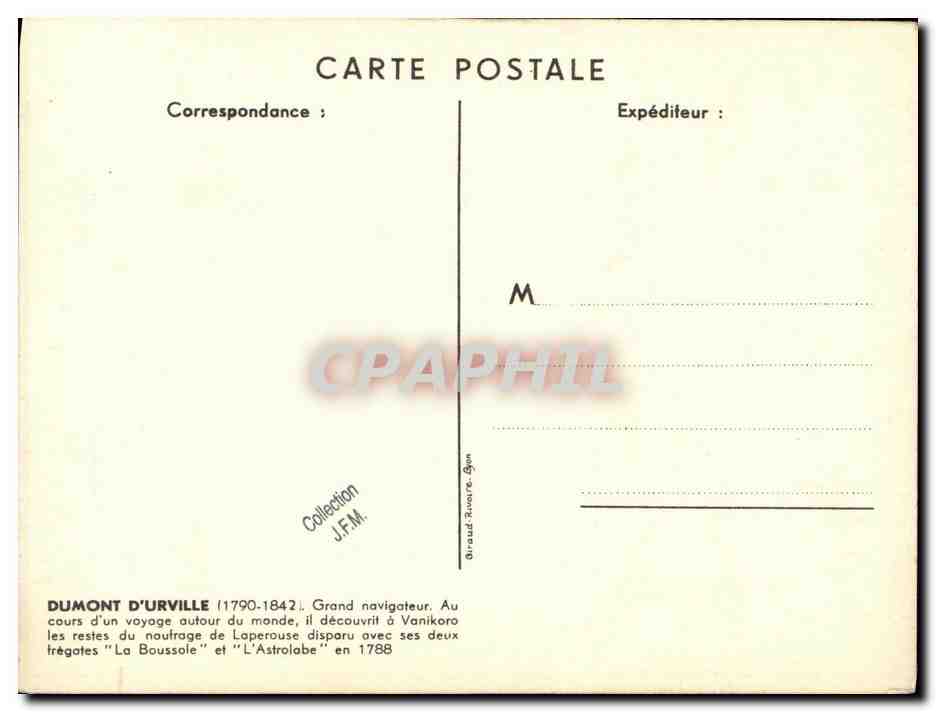 CPA Bateau Guerre Dumont D Urville Aviso Colonial  — Verso