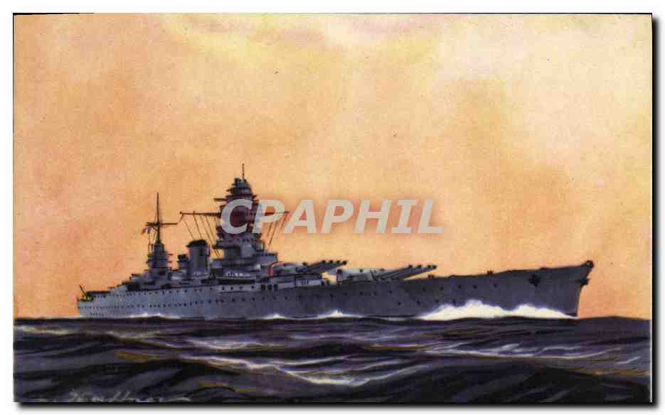 Cuirassé « Dunkerque » — Collection de la Ligue Maritime et Coloniale — Éditeur JEM Paris