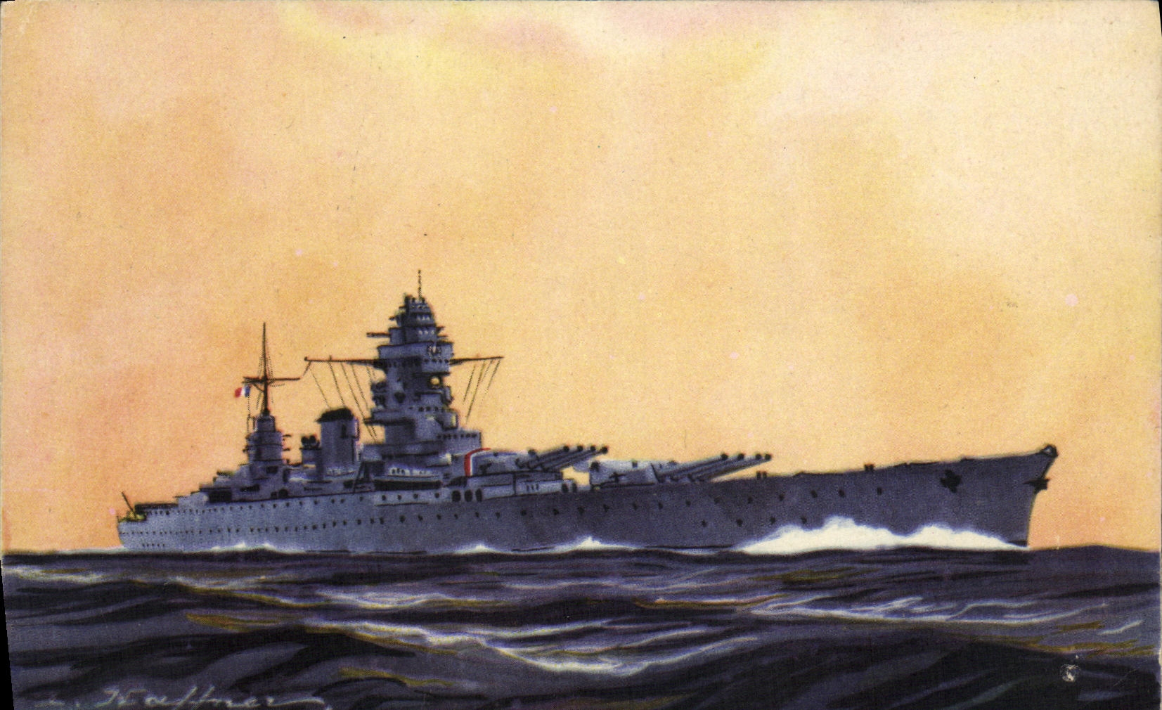 CPA Bateau Guerre Cuirasse Dunkerque Haffner